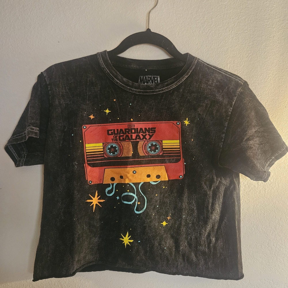 Marvel Guardians of the Galaxy Black Tee with Cassette Design